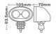 LAMPE DE TRAVAIL LED BLEUSAFE 12-48V / 10W / BLEU